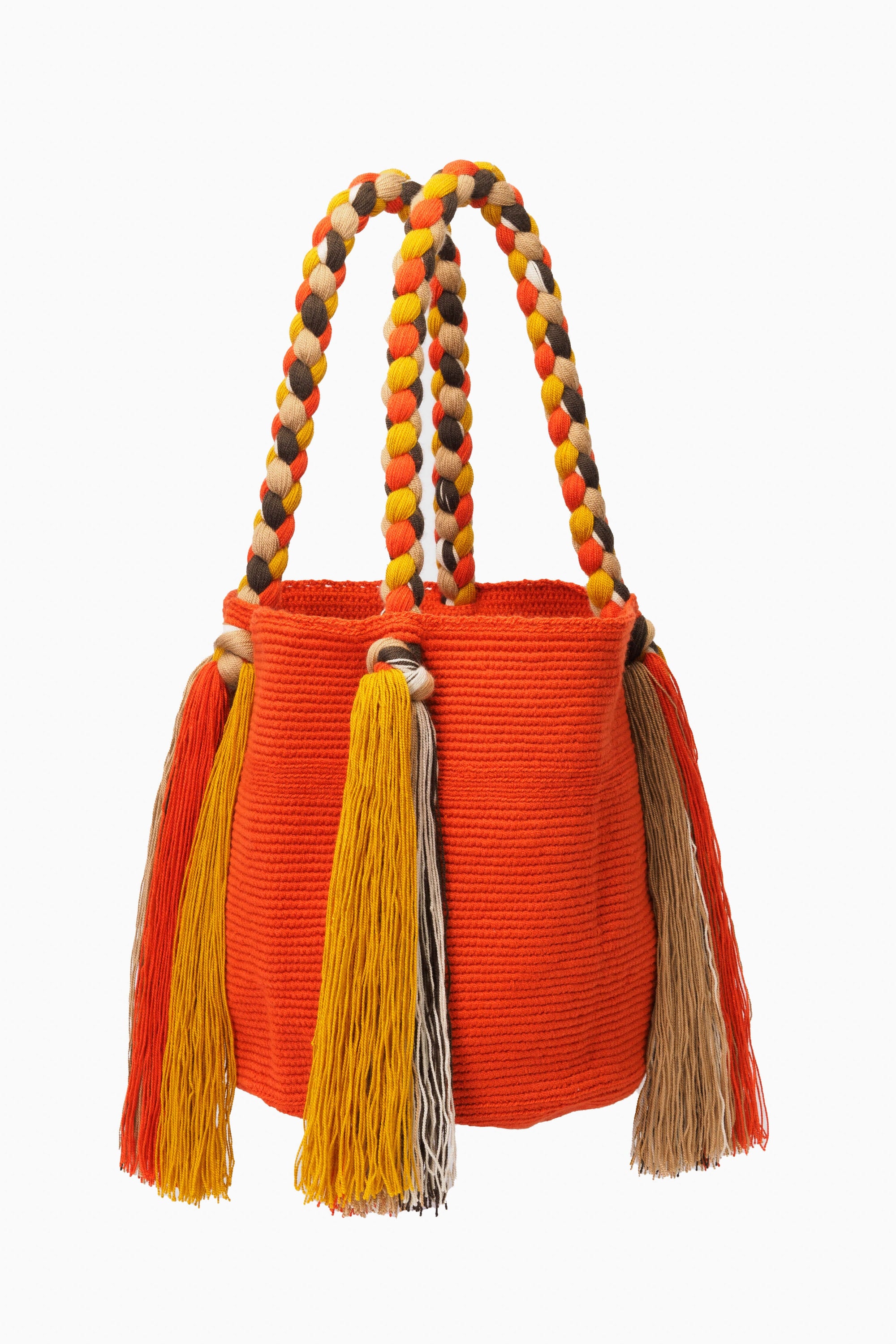 Bolso de hombro con flecos largos