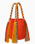 Bolso de hombro con flecos largos