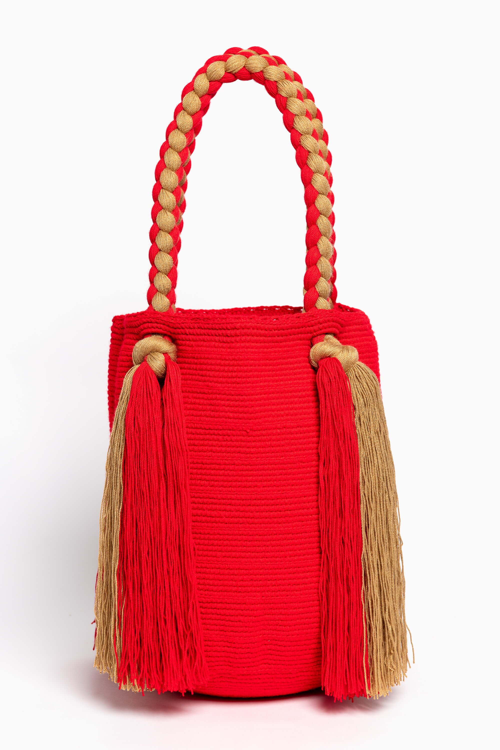 Bolso de hombro con flecos largos