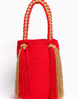 Bolso de hombro con flecos largos