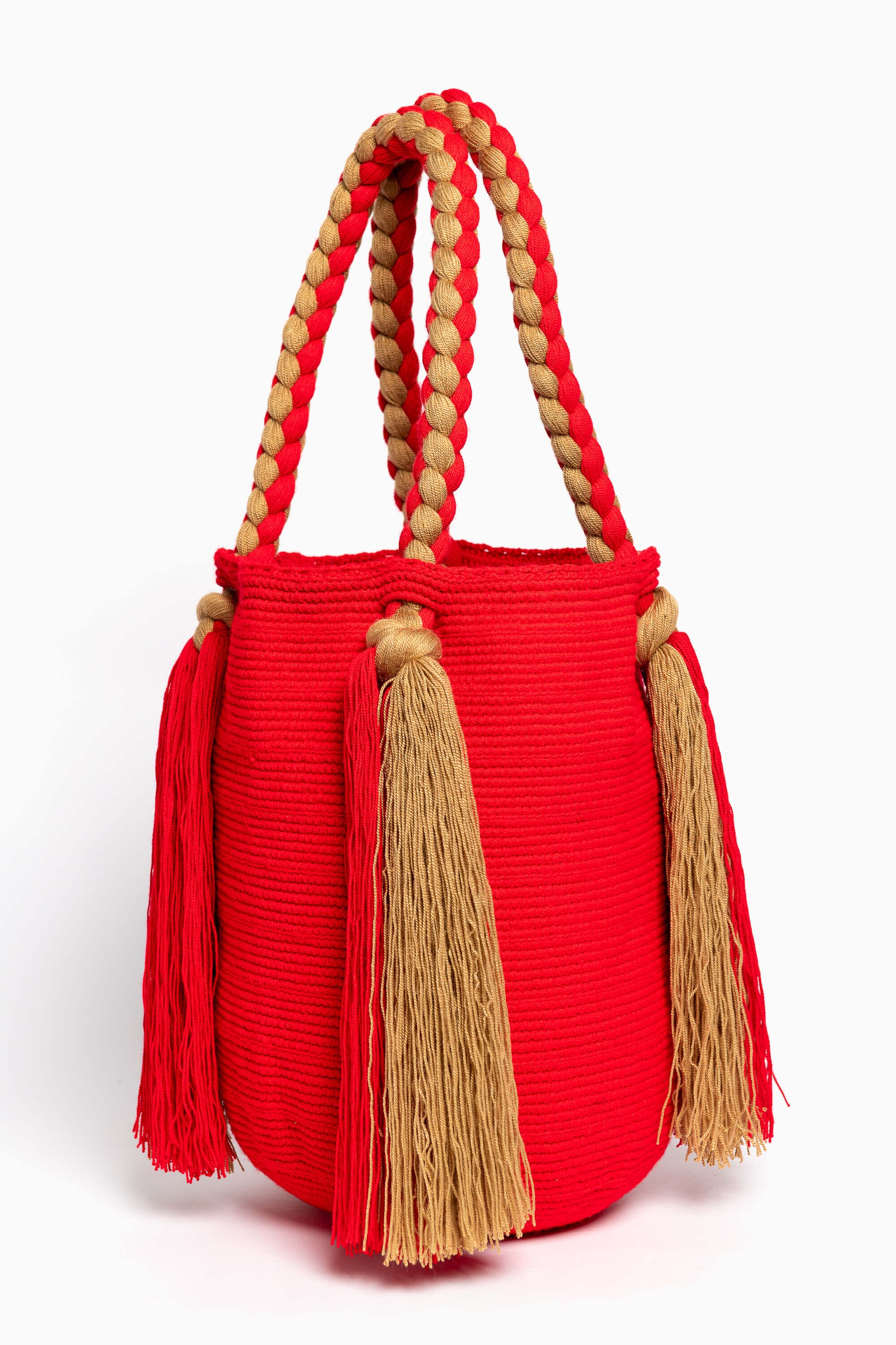 Bolso de hombro con flecos largos