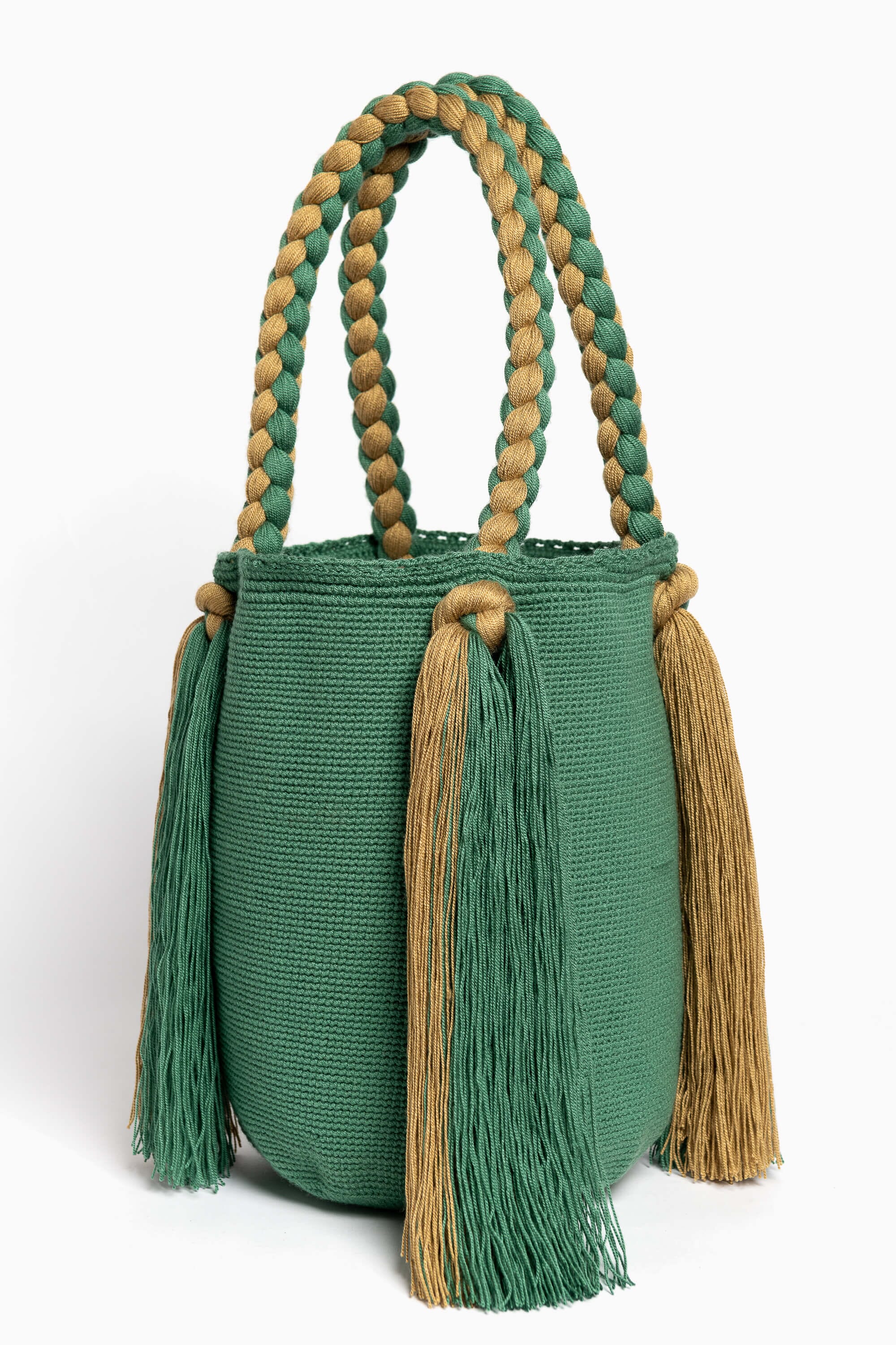 Bolso de hombro con flecos largos