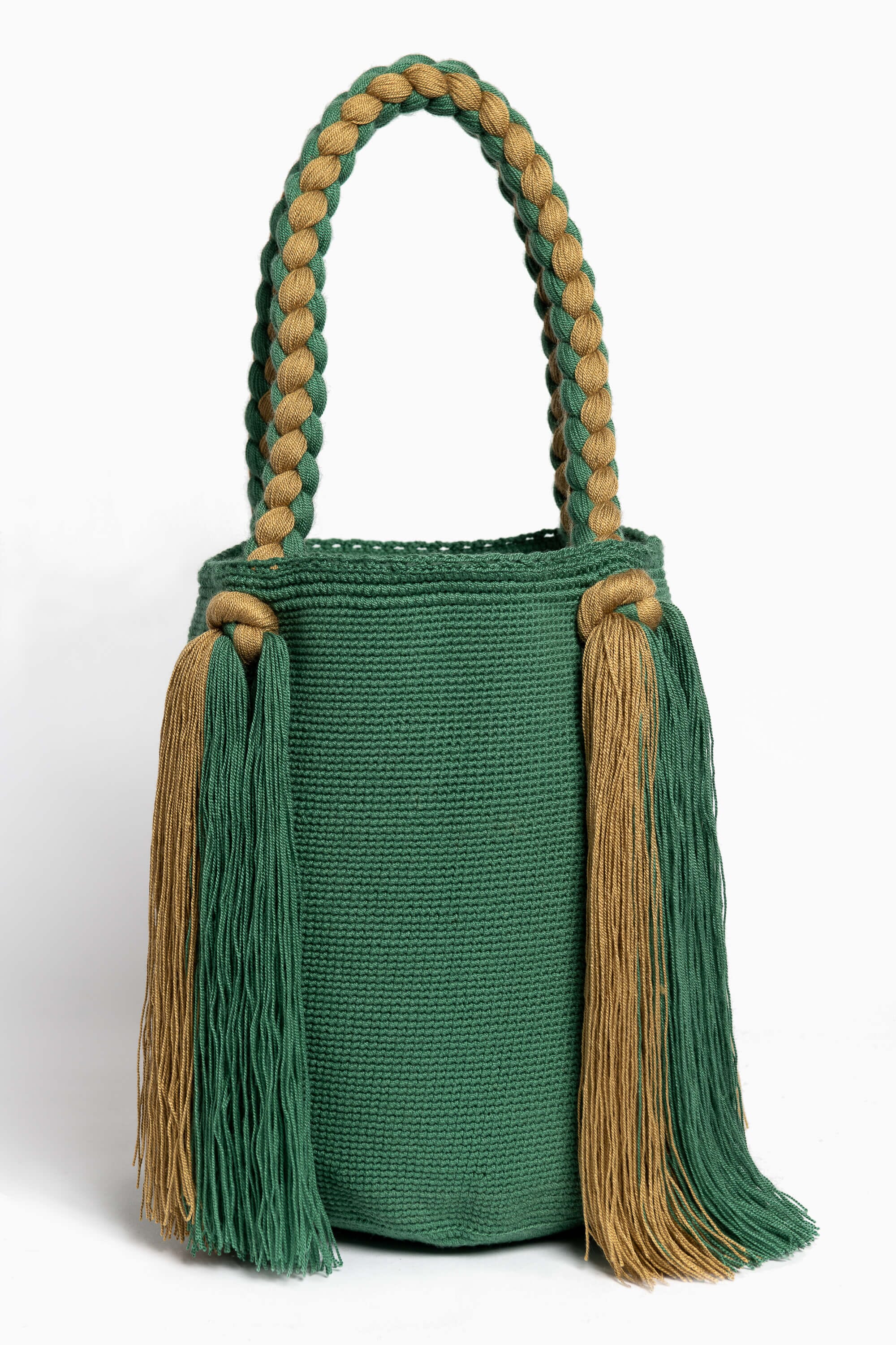 Bolso de hombro con flecos largos