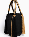 Bolso de hombro con flecos largos