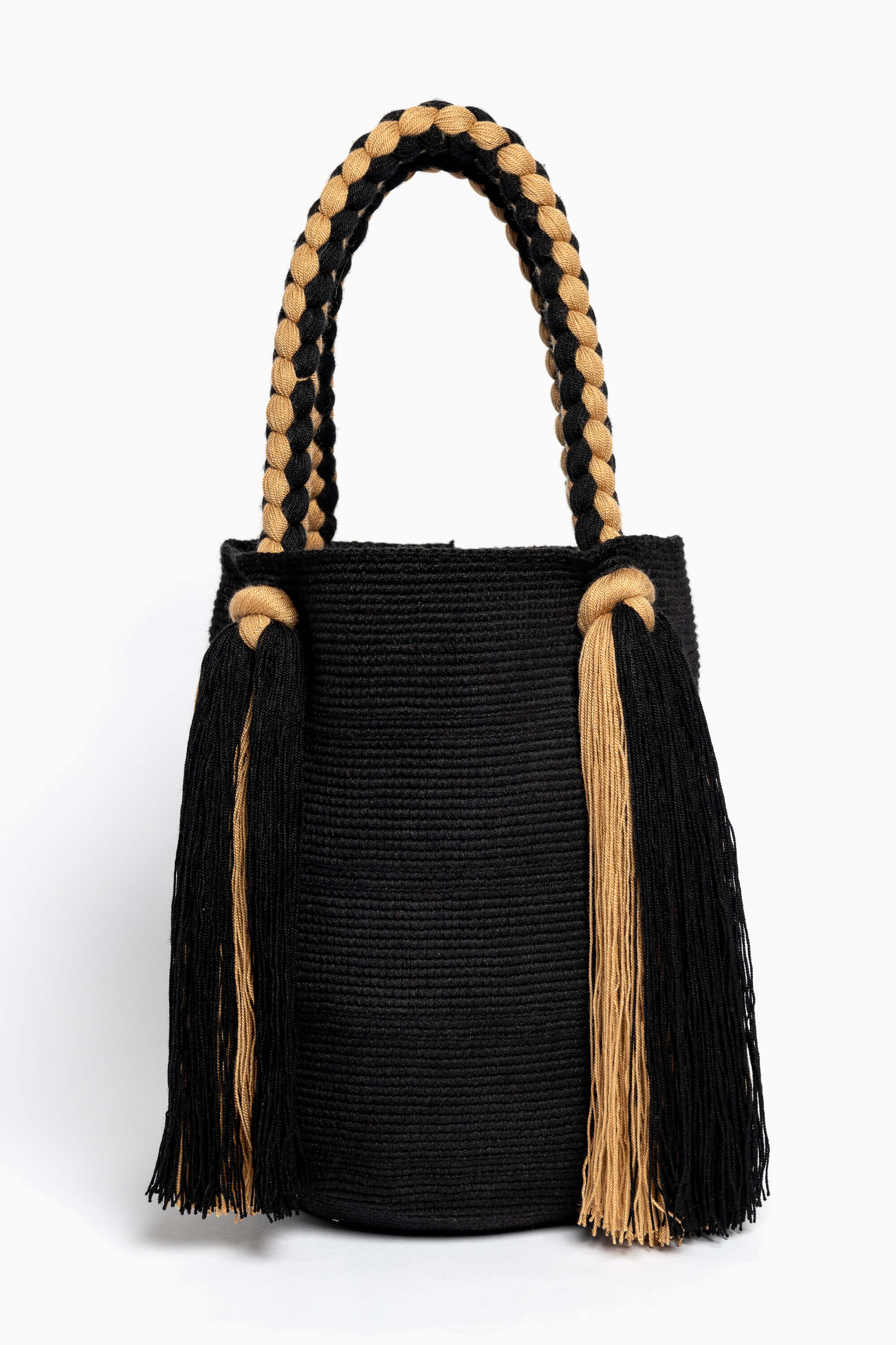 Bolso de hombro con flecos largos