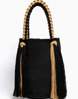 Bolso de hombro con flecos largos