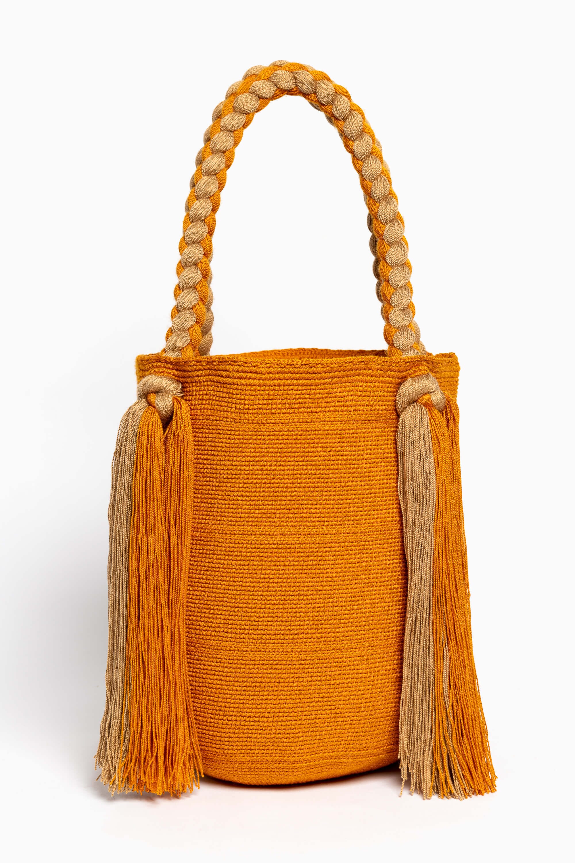 Bolso de hombro con flecos largos