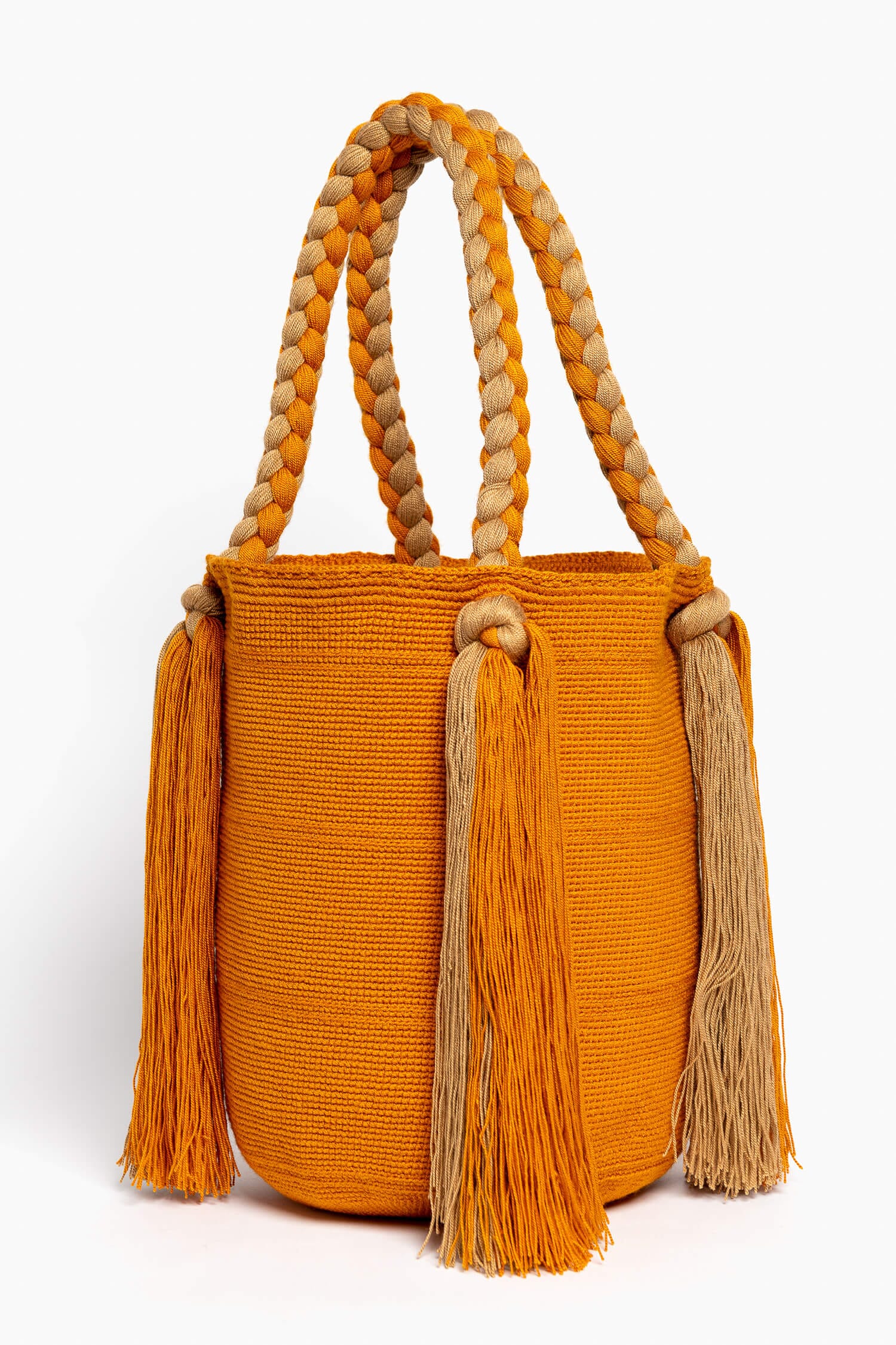 Bolso de hombro con flecos largos