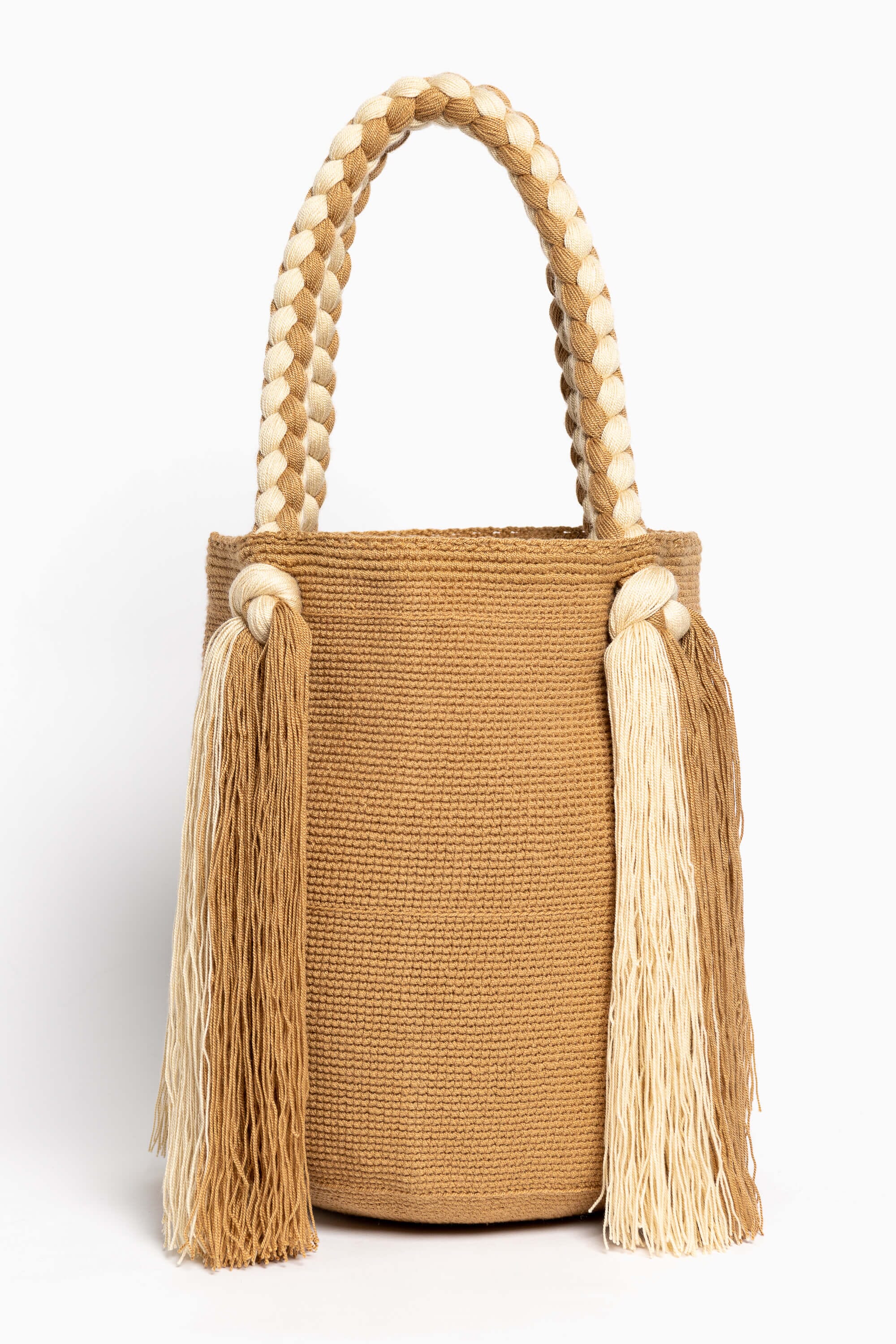 Bolso de hombro con flecos largos