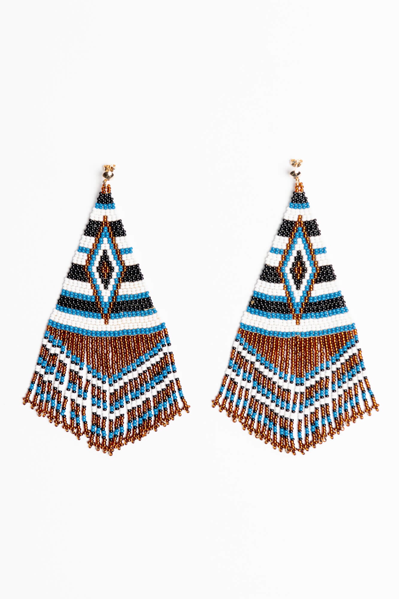 Pendientes grandes en abalorios