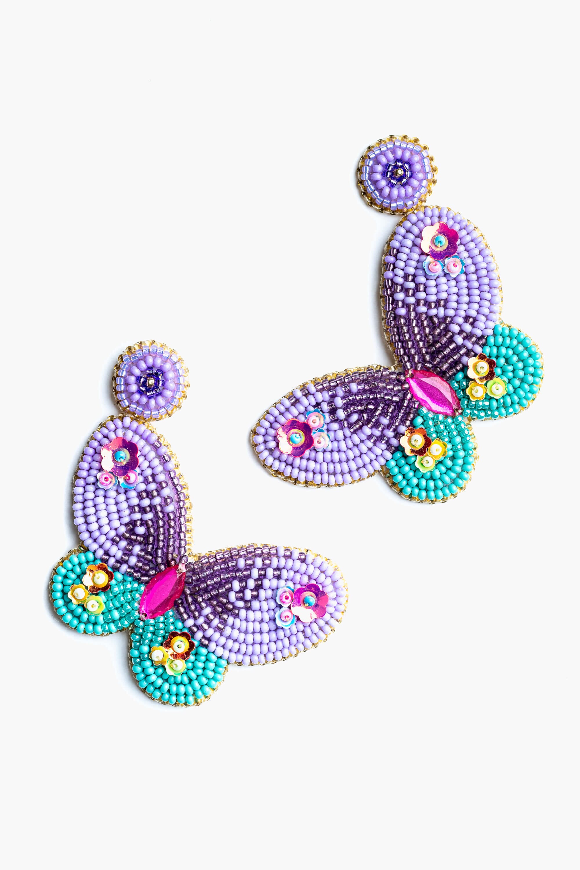 Pendientes en abalorios 