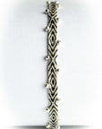 Pulsera hilos con bolitas plata