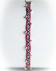 Pulsera hilos con bolitas plata