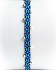 Pulsera hilos con bolitas plata