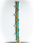 Pulsera hilos con bolitas plata