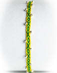 Pulsera hilos con bolitas plata