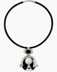 Collar Tuareg de plata de ley 925 y onix