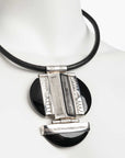 Collar Tuareg de plata de ley 925 y ónix
