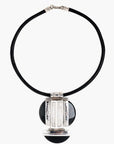 Collar Tuareg de plata de ley 925 y ónix