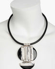 Collar Tuareg de plata de ley 925 y ónix