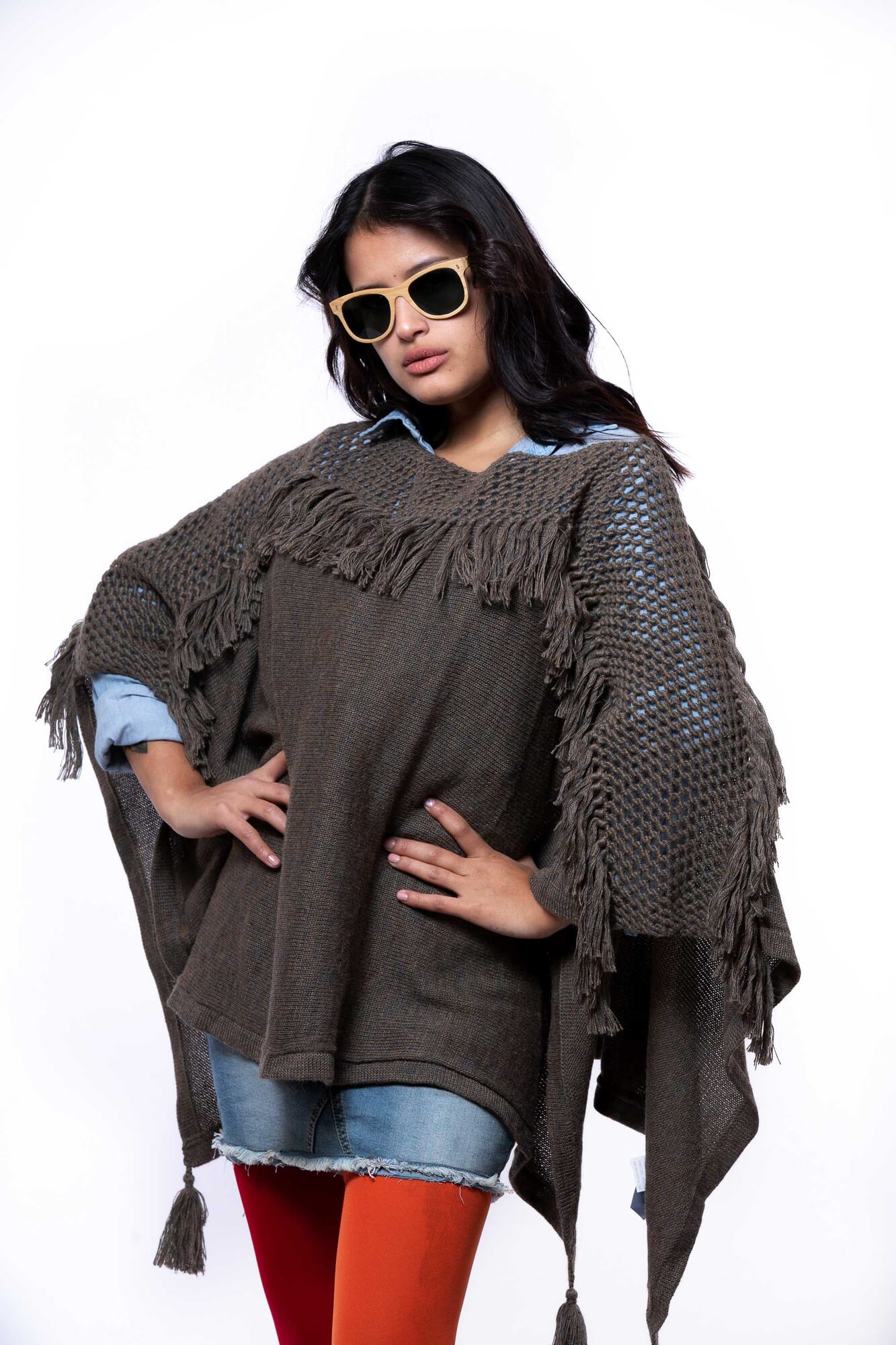 Poncho de alpaca 