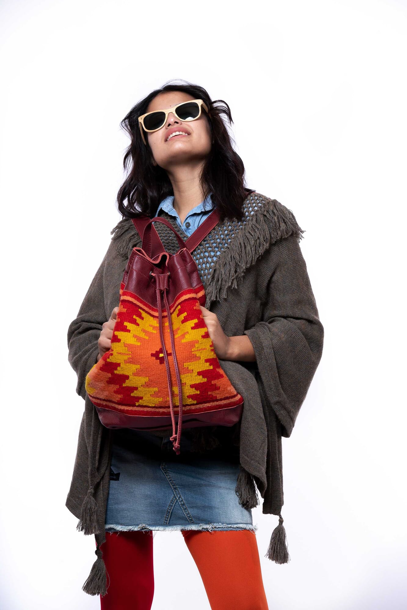 Poncho de alpaca 