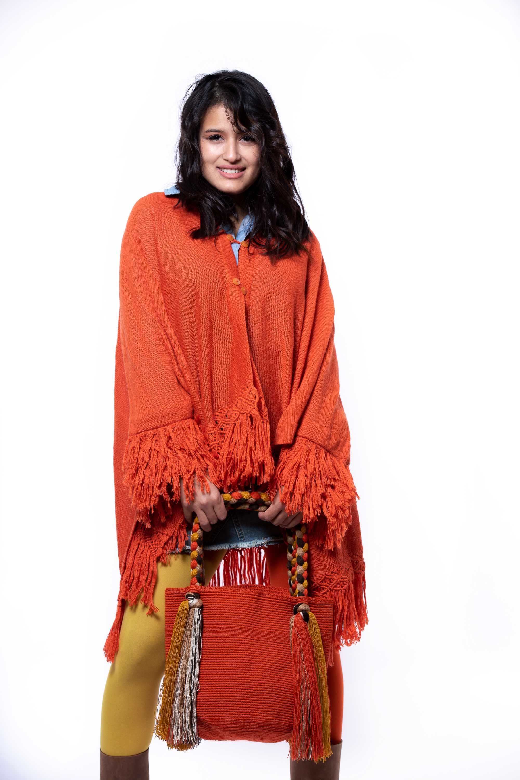 Poncho de alpaca 