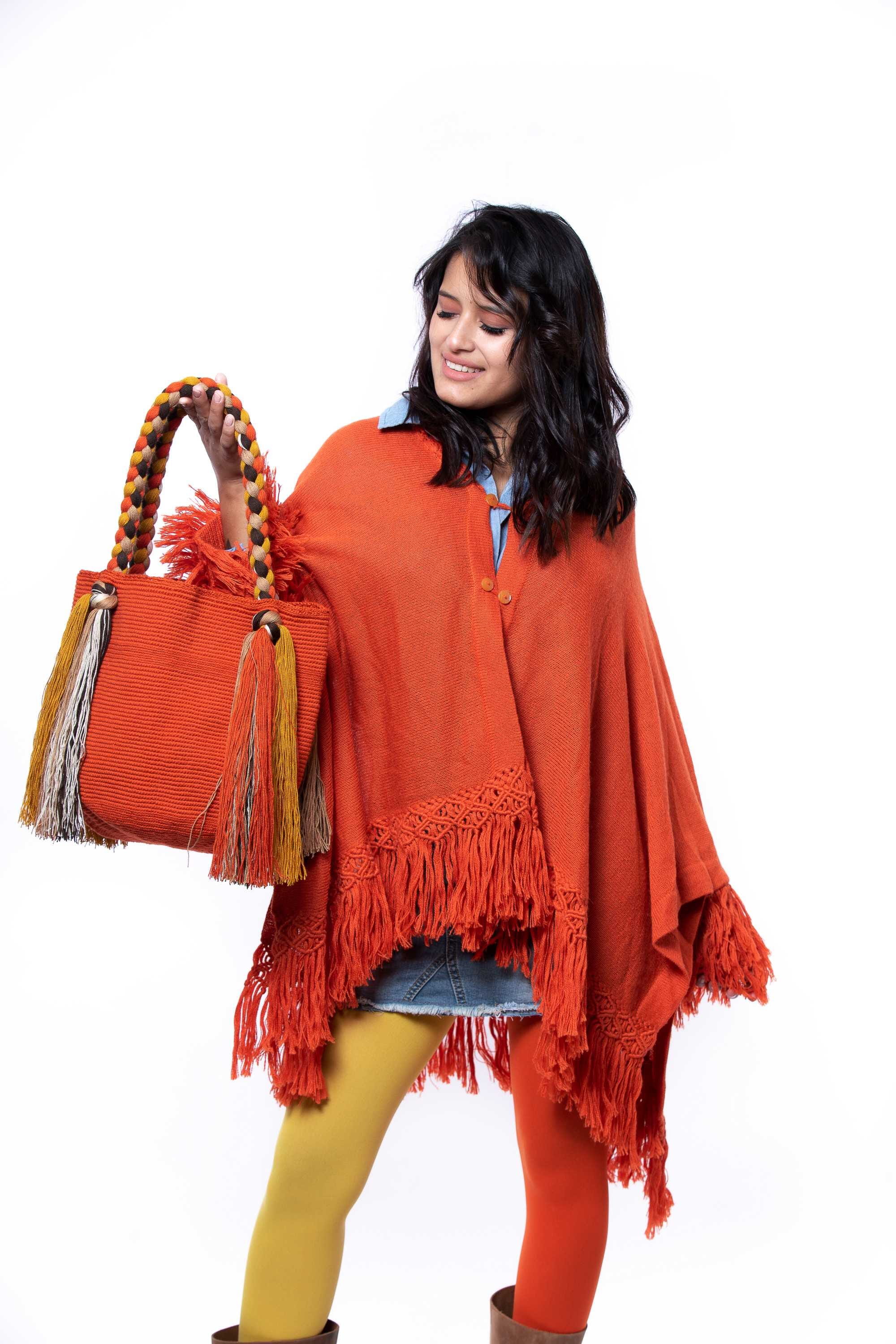 Poncho de alpaca 