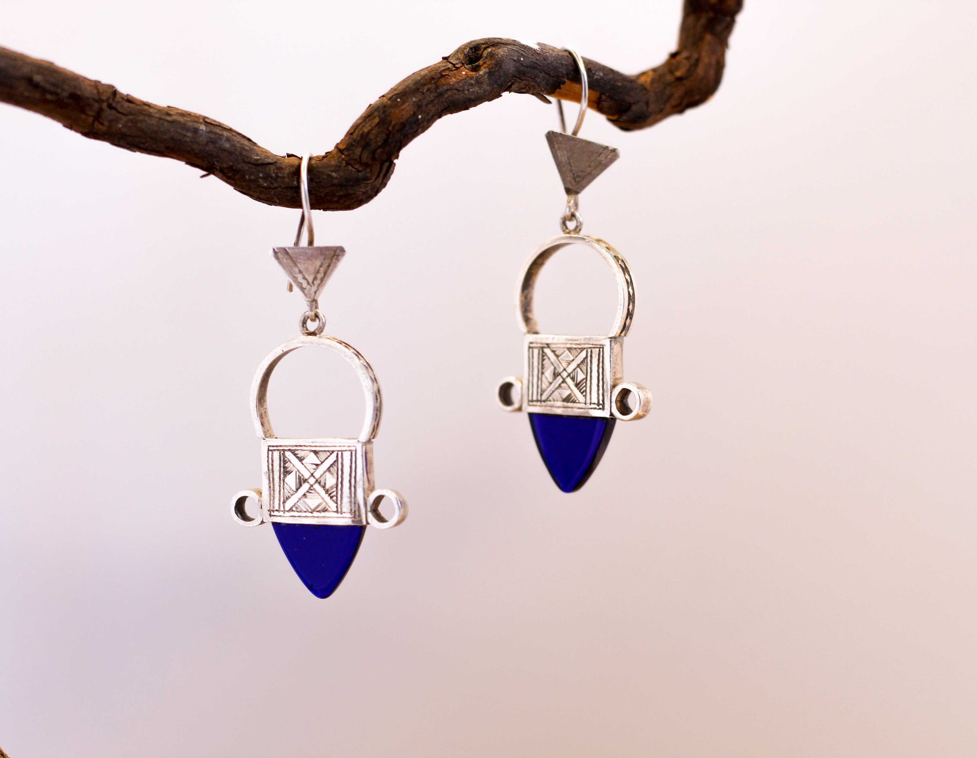 Pendientes Tuareg en plata de ley 925 