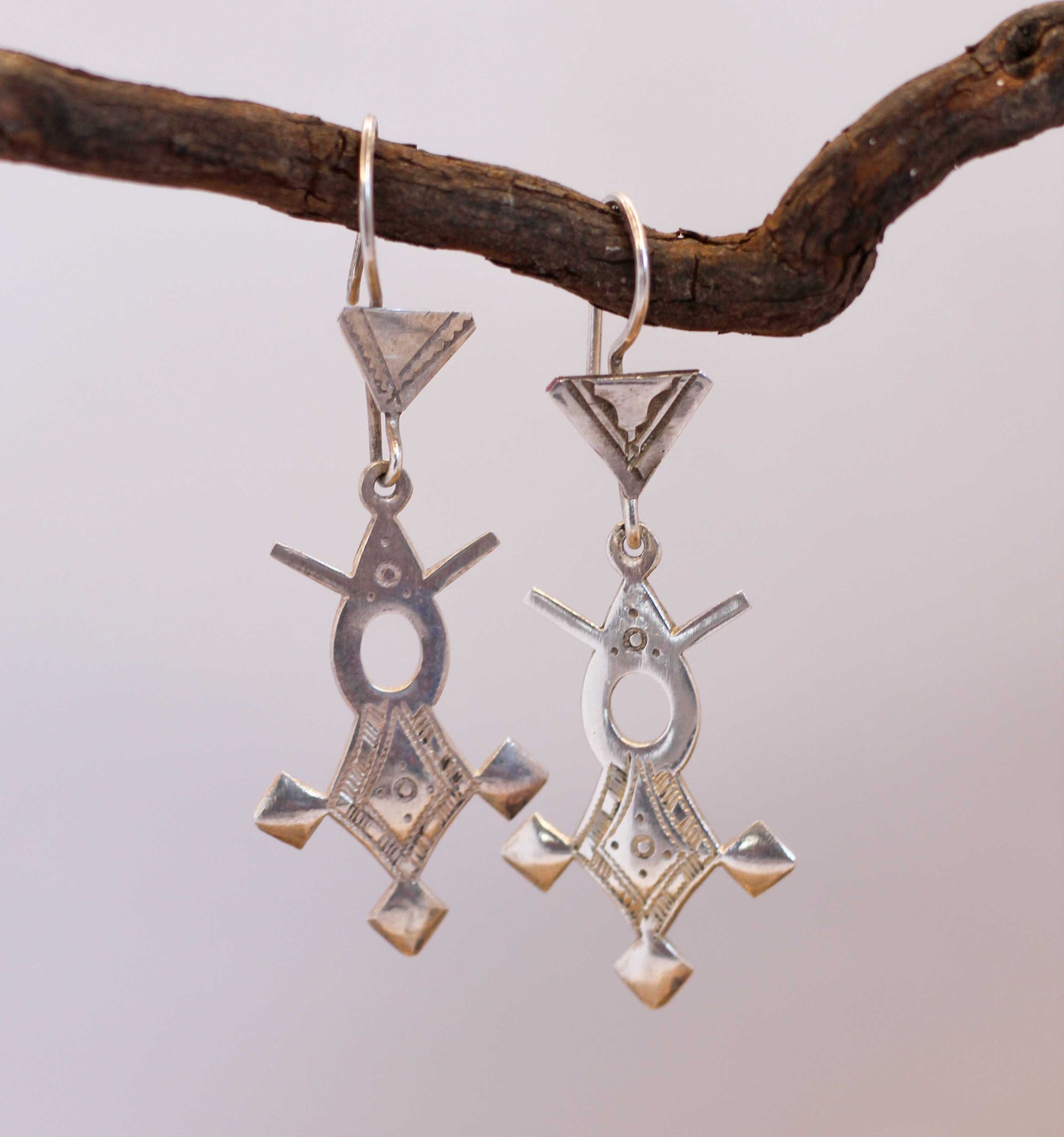 Pendientes Tuareg en plata de ley 925 