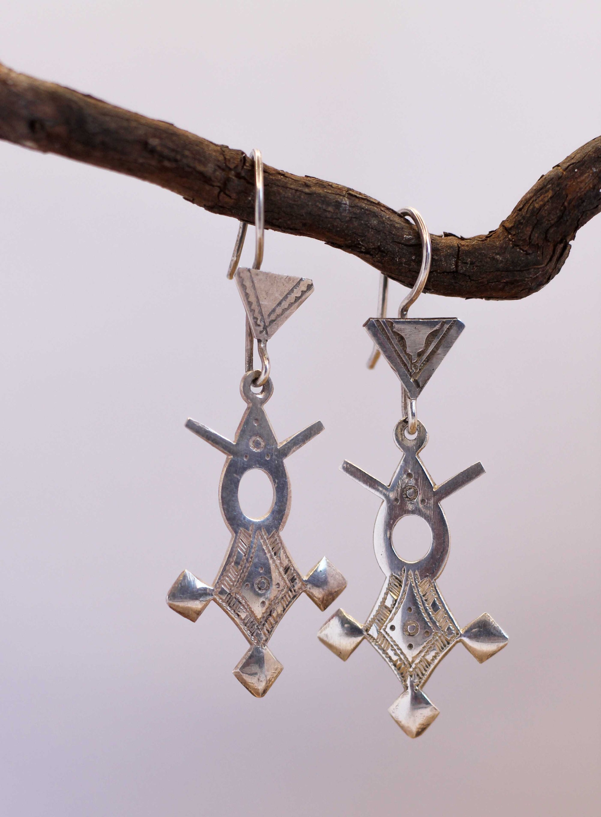 Pendientes Tuareg en plata de ley 925 