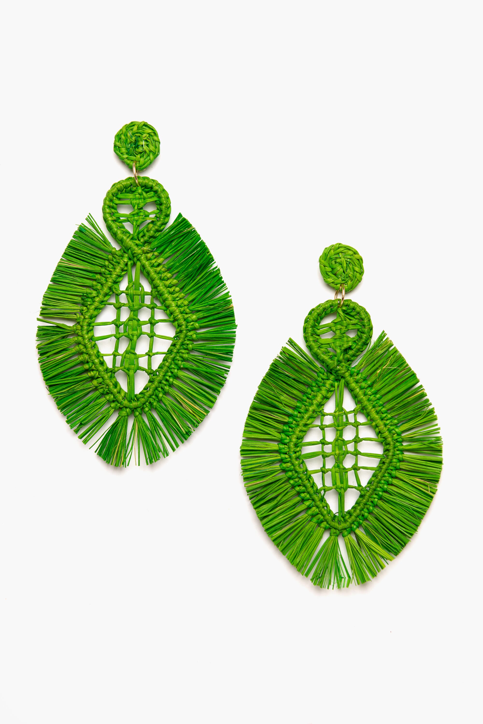 Pendientes en palma vegetal 