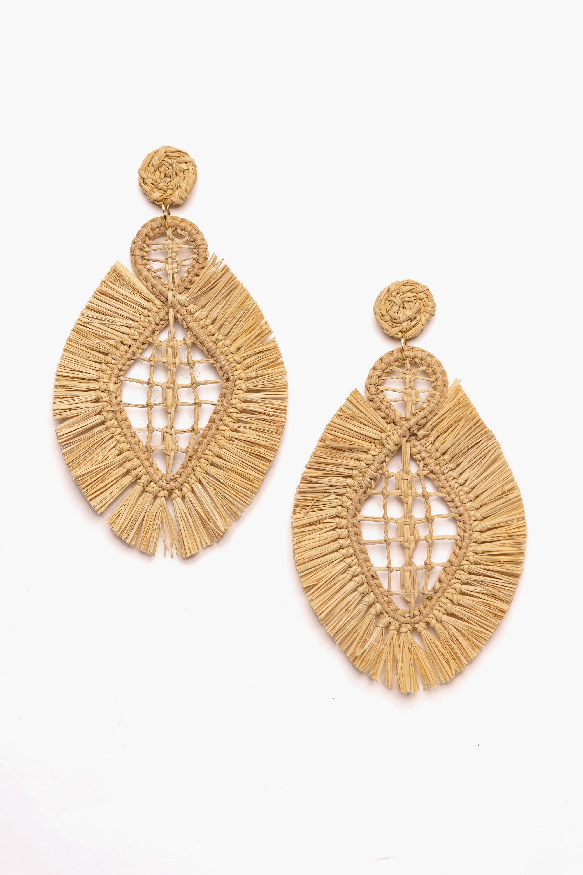 Pendientes en palma vegetal 