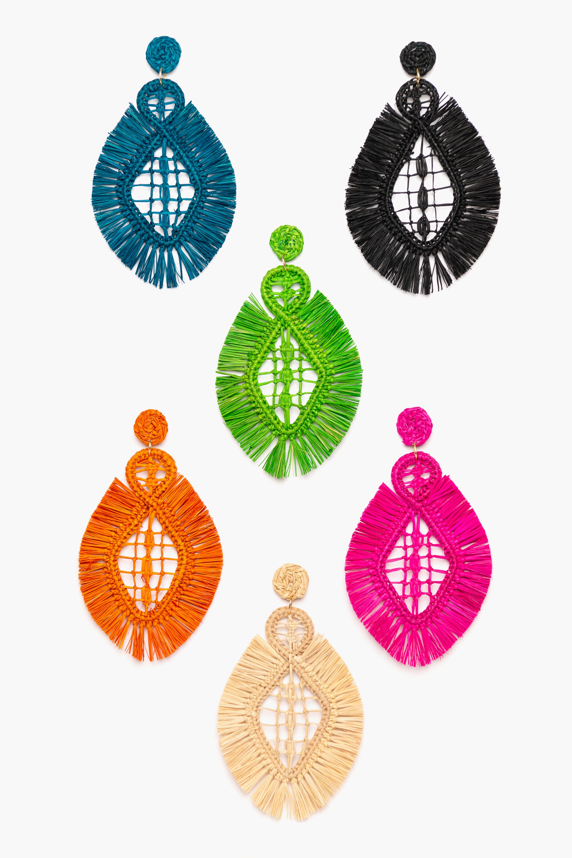 Pendientes en palma vegetal 