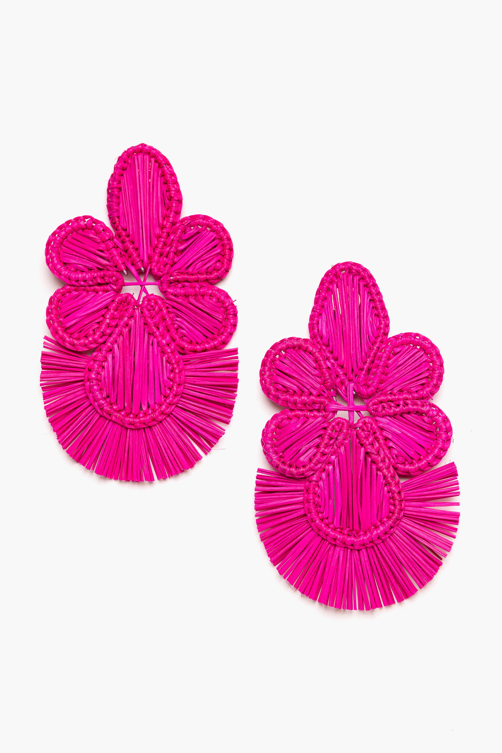 Pendientes en palma vegetal 