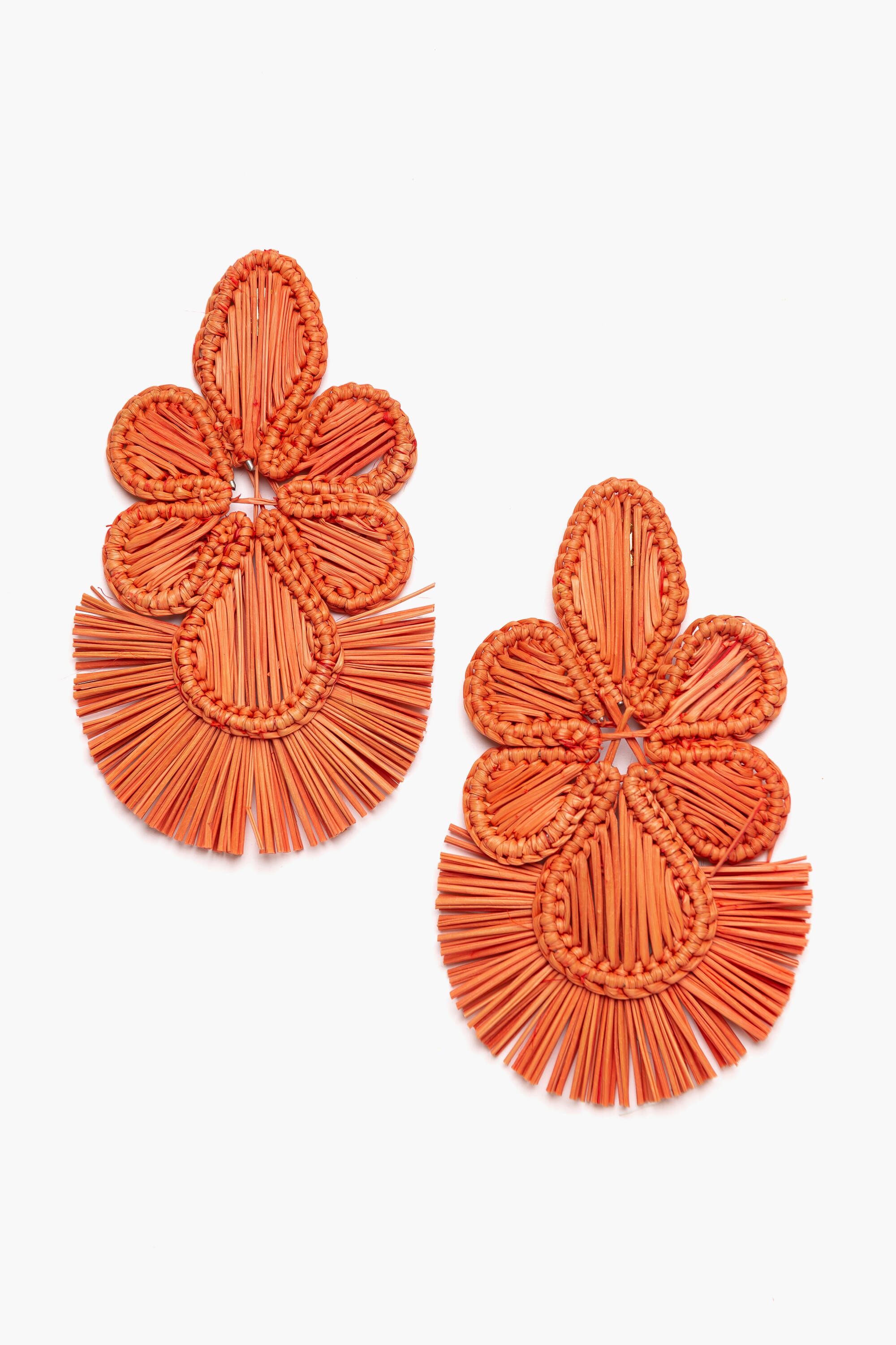 Pendientes en palma vegetal 