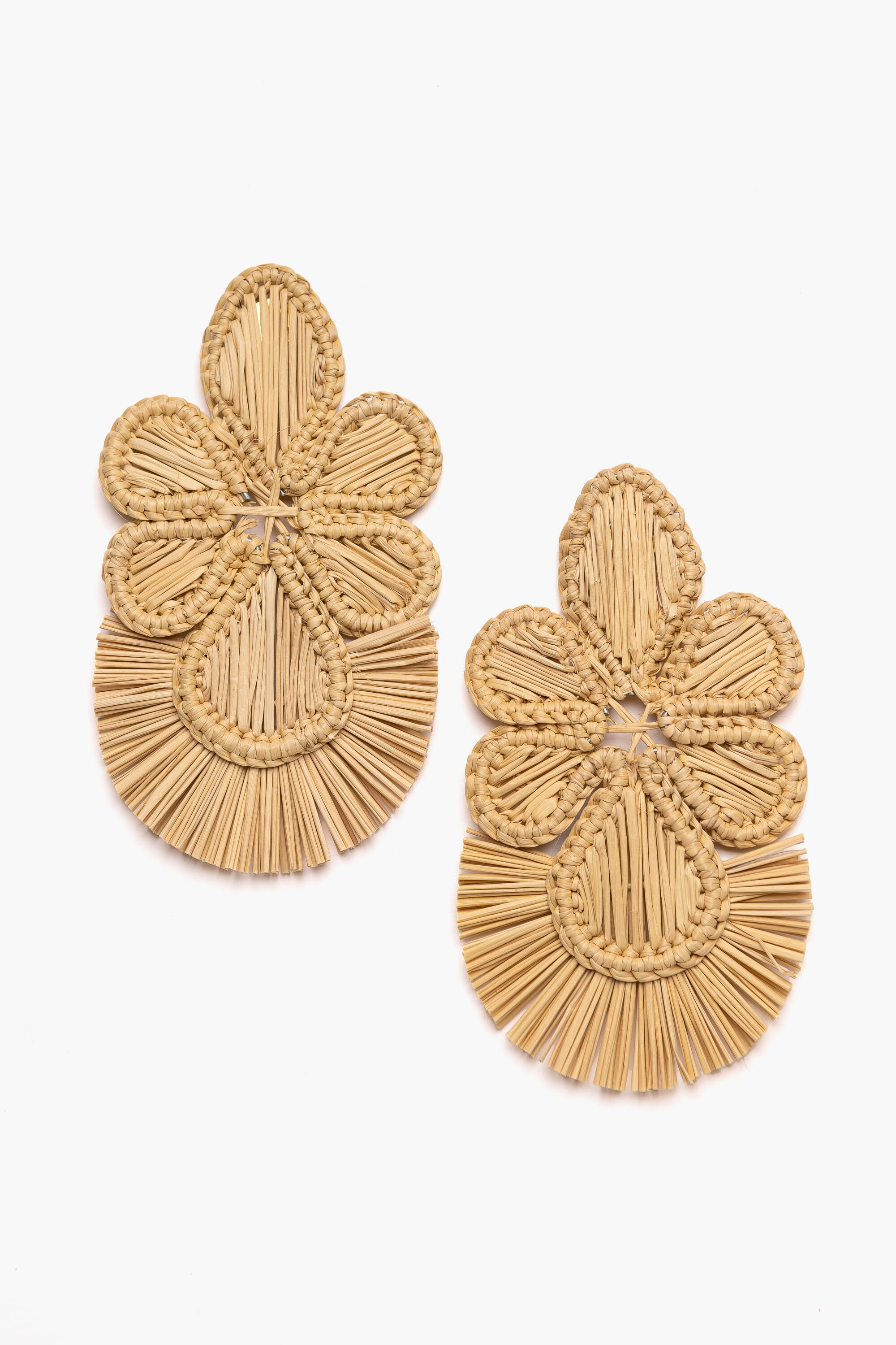 Pendientes en palma vegetal 