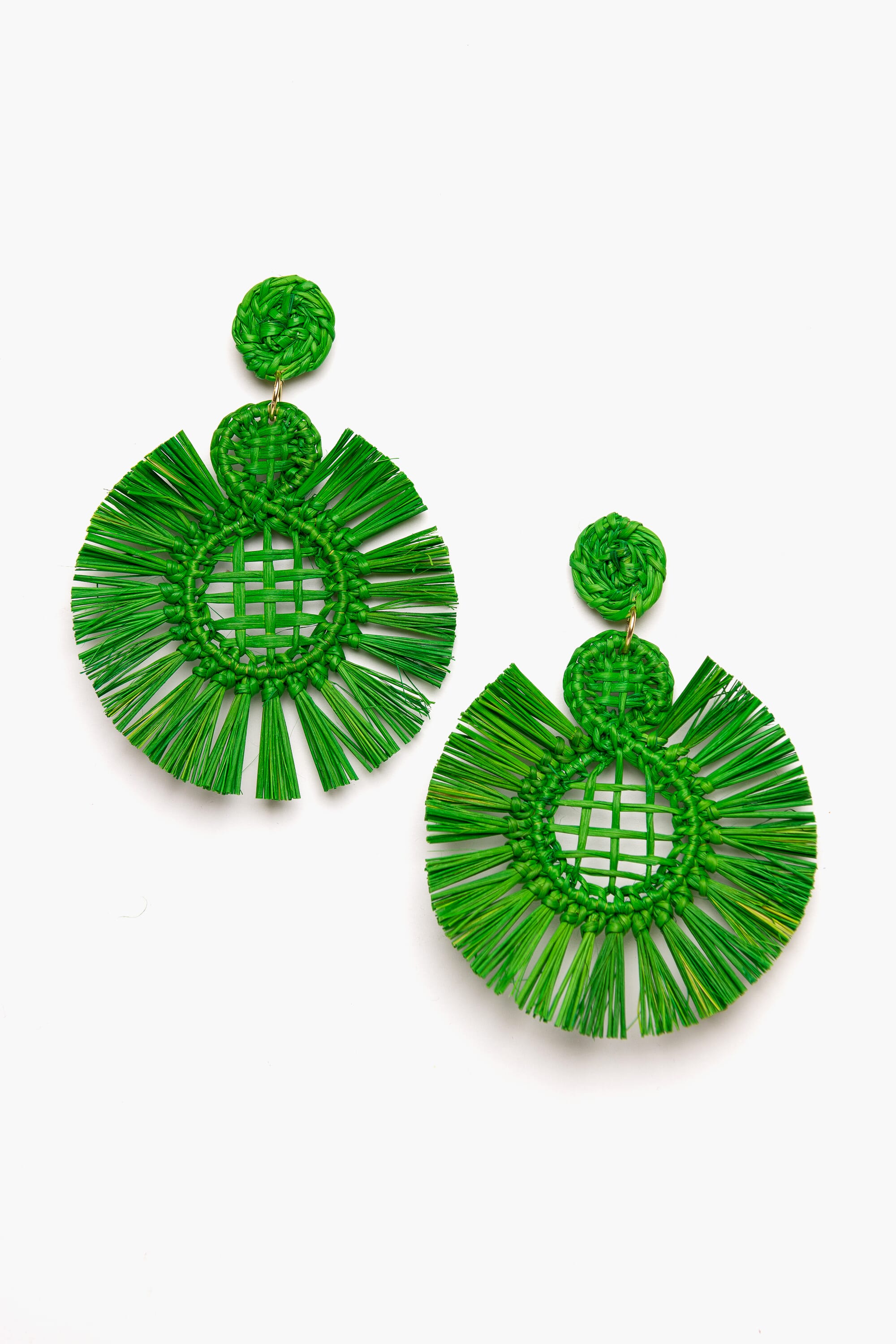 Pendientes en palma vegetal 