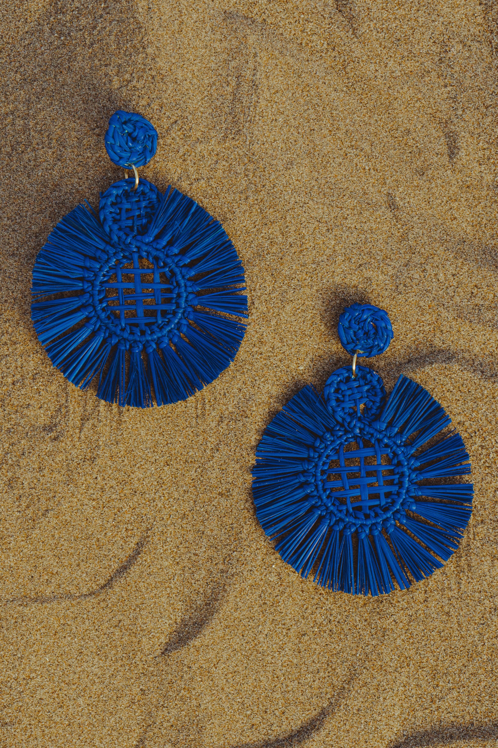Pendientes en palma vegetal 
