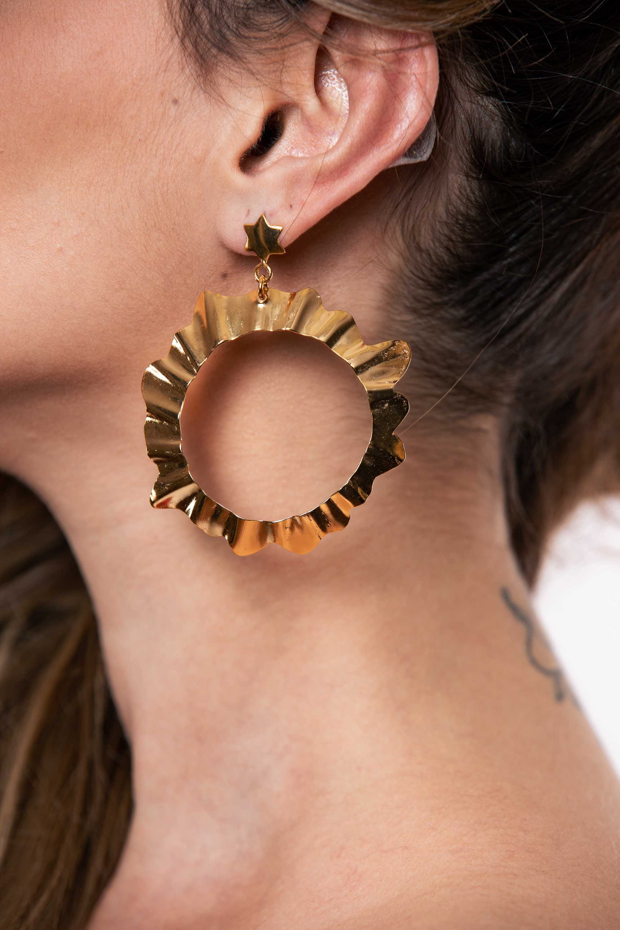 Pendientes baño oro 24 k