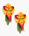 Pendientes en fruto de totumo