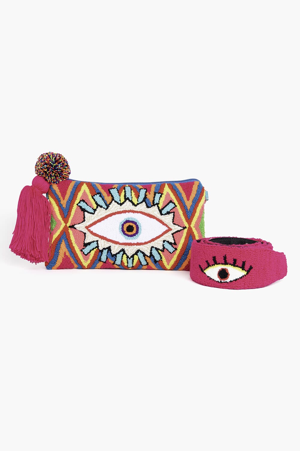 Bolso clutch con asa bandolera