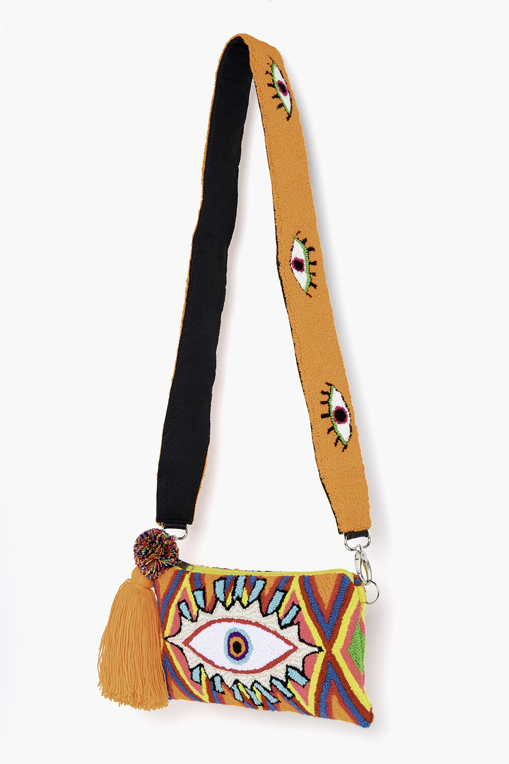 Bolso clutch con asa bandolera