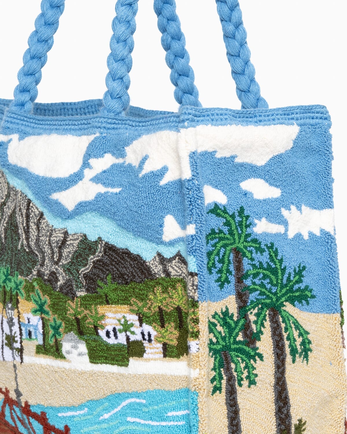 Bolso hecho a mano con paisaje de Marbella