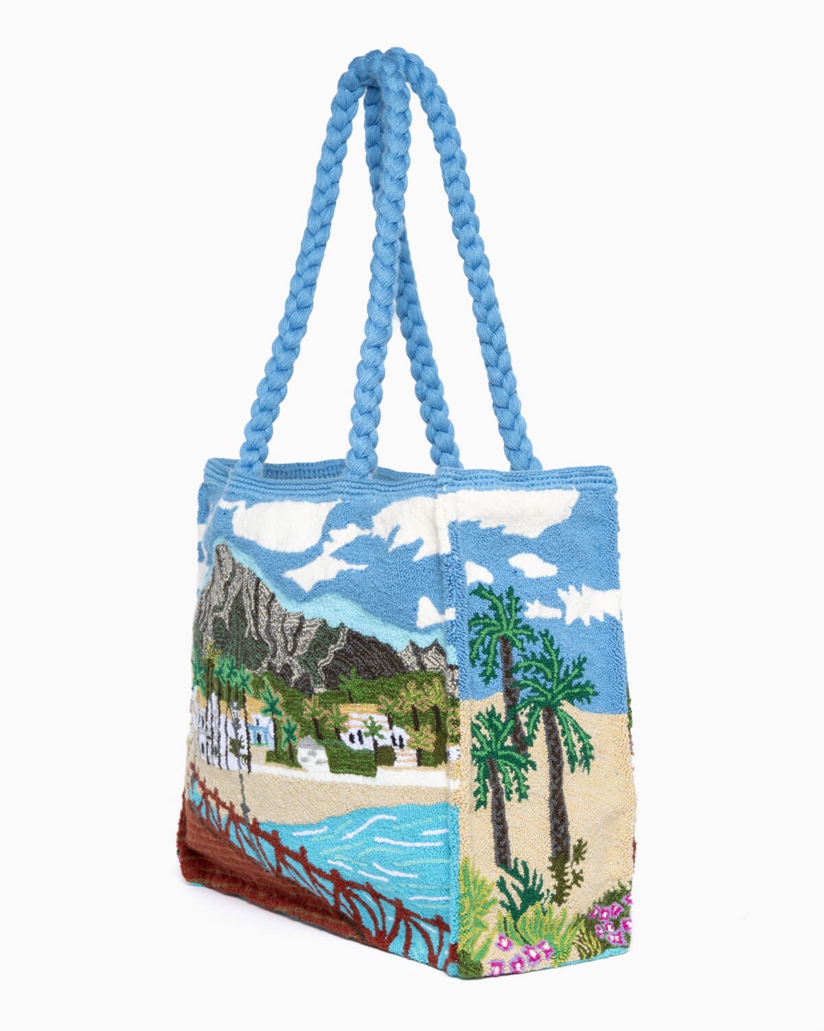 Bolso hecho a mano con paisaje de Marbella