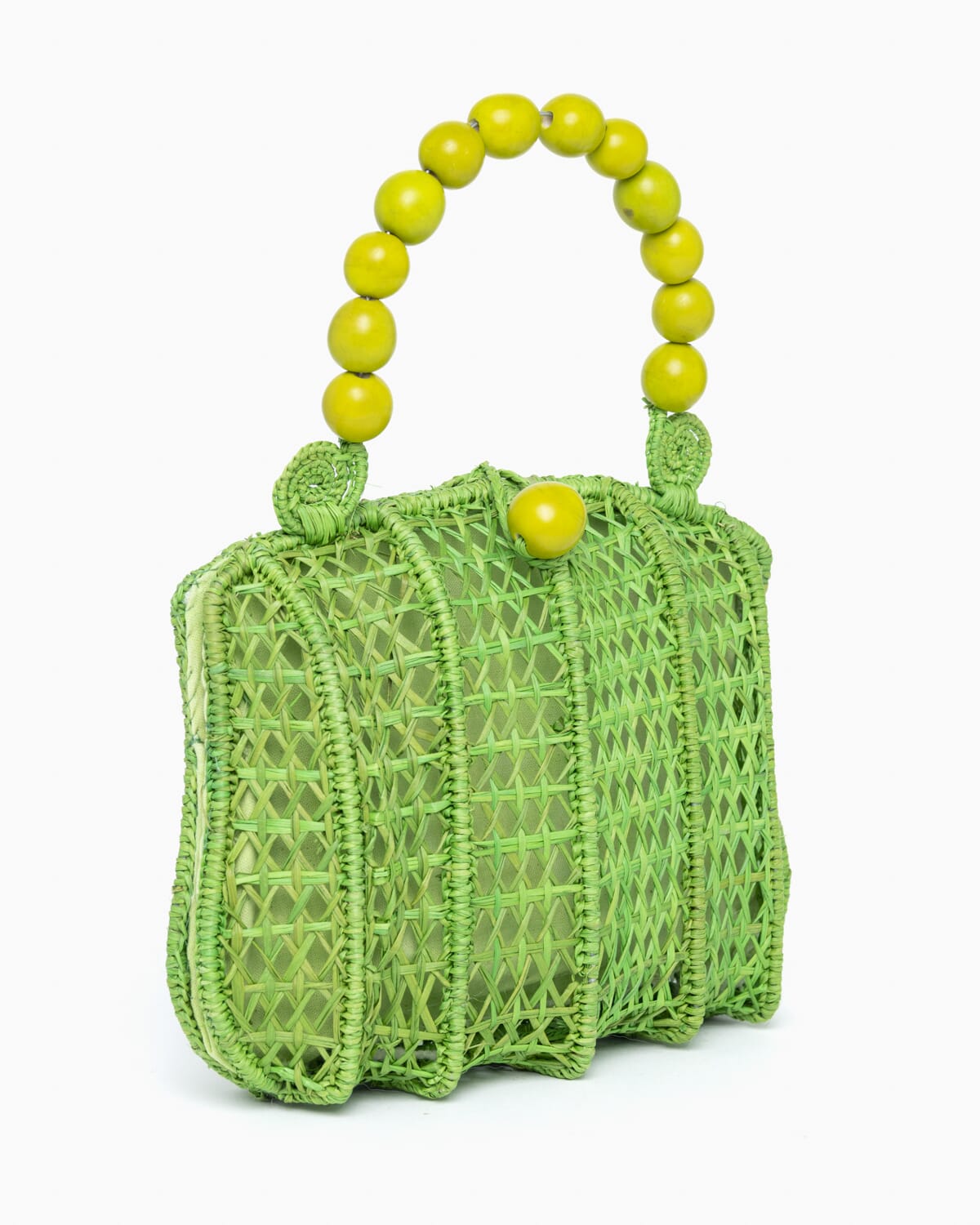 Bolso de mano en fibra natural 