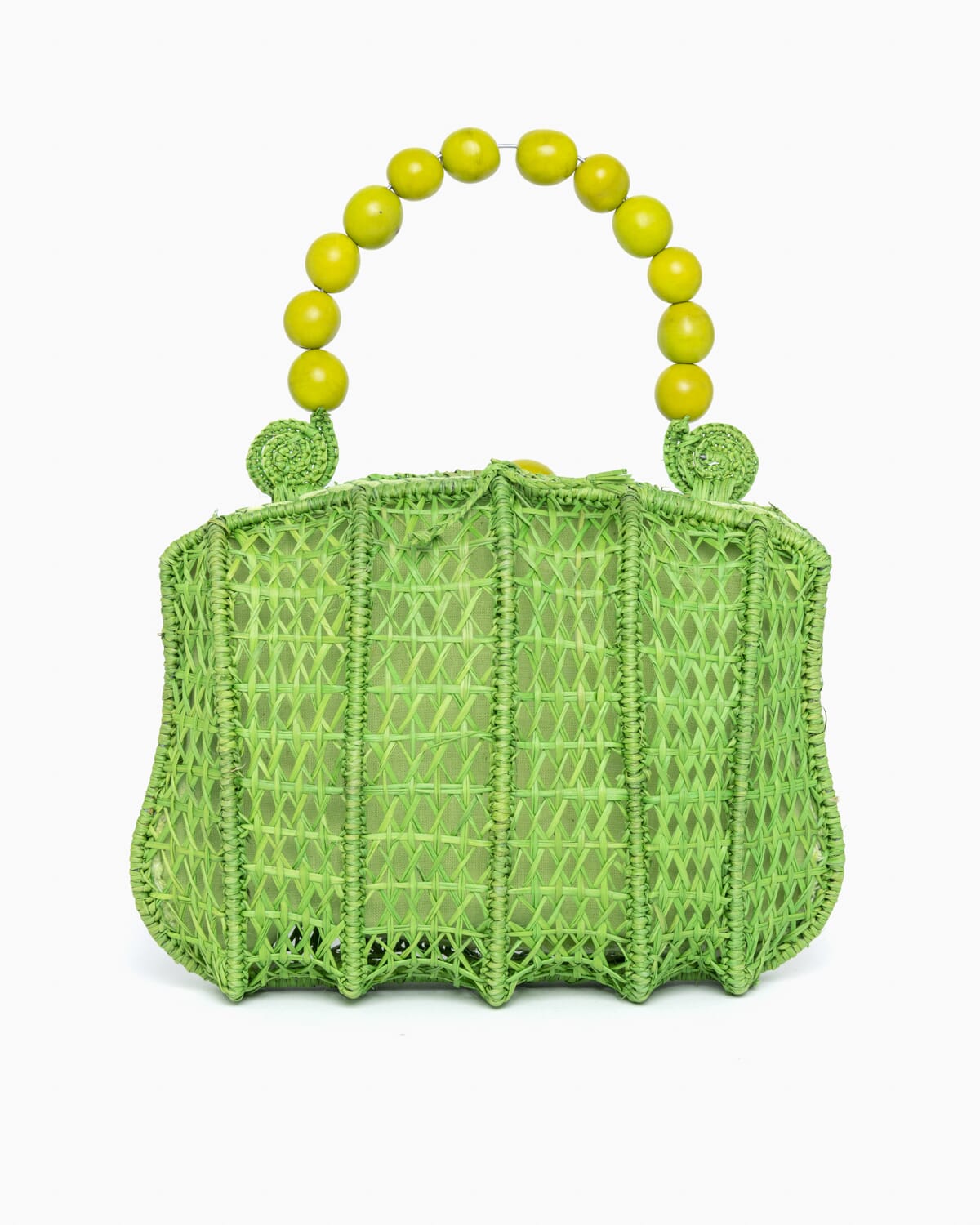 Bolso de mano en fibra natural 
