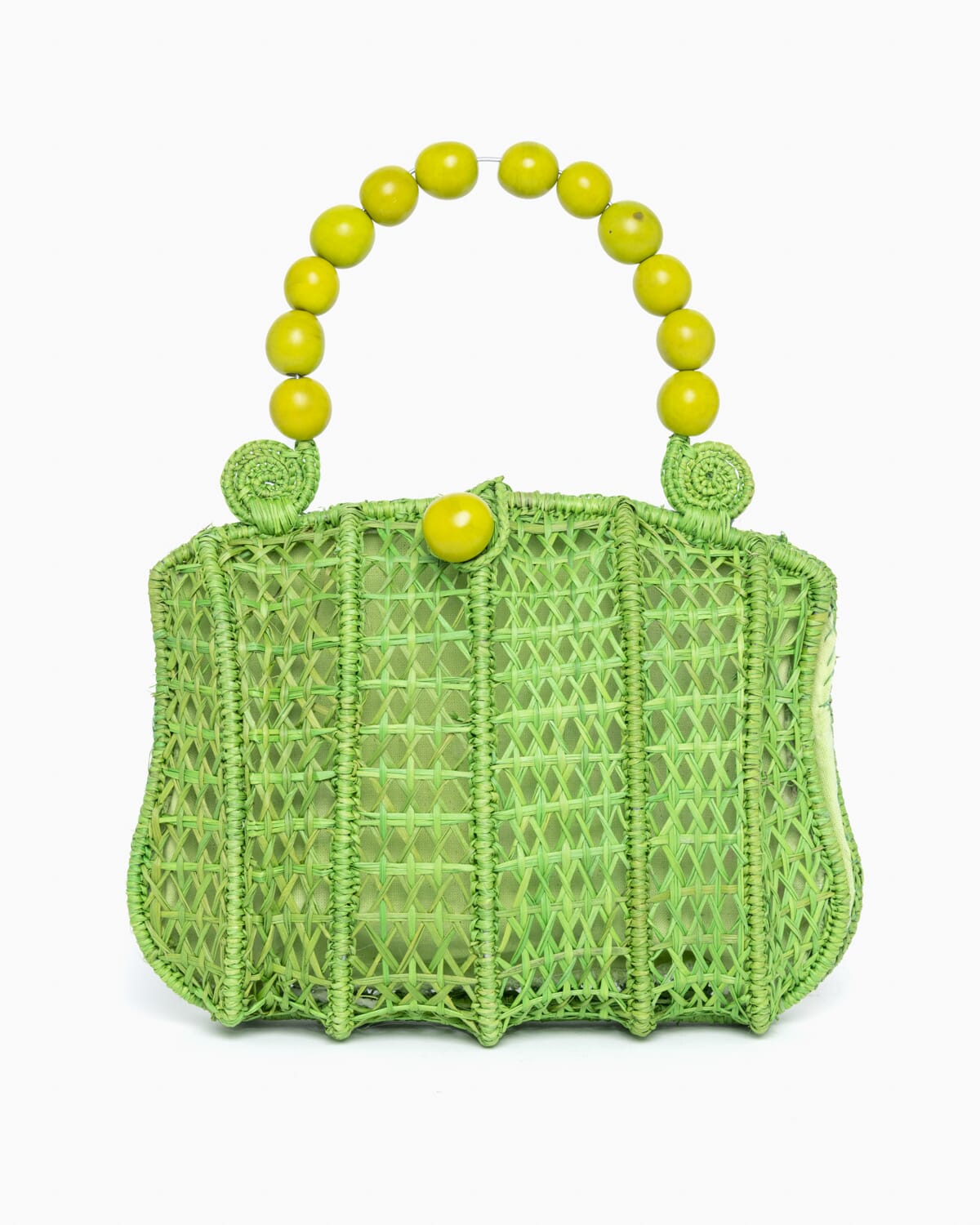 Bolso de mano en fibra natural 