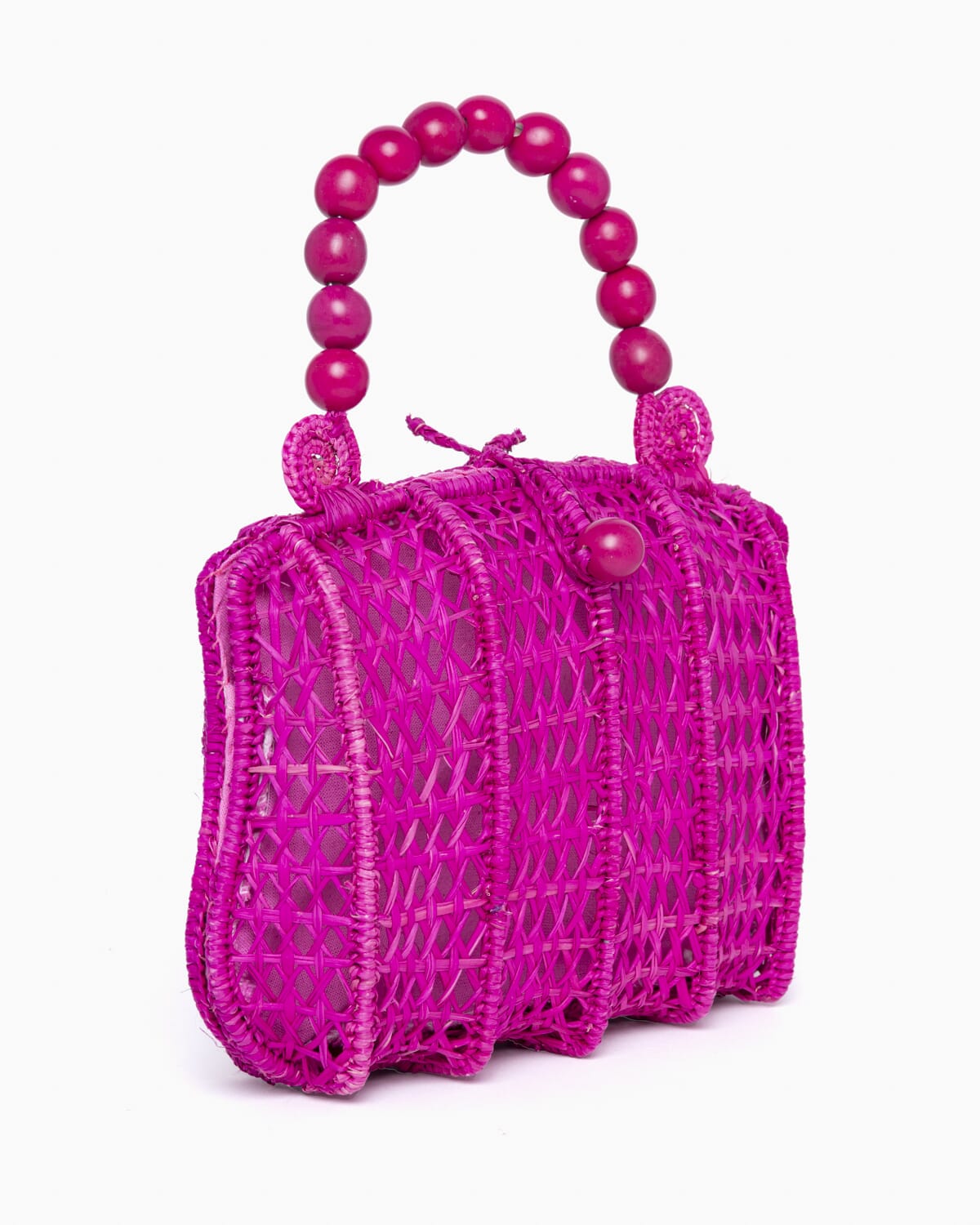 Bolso de mano en fibra natural 