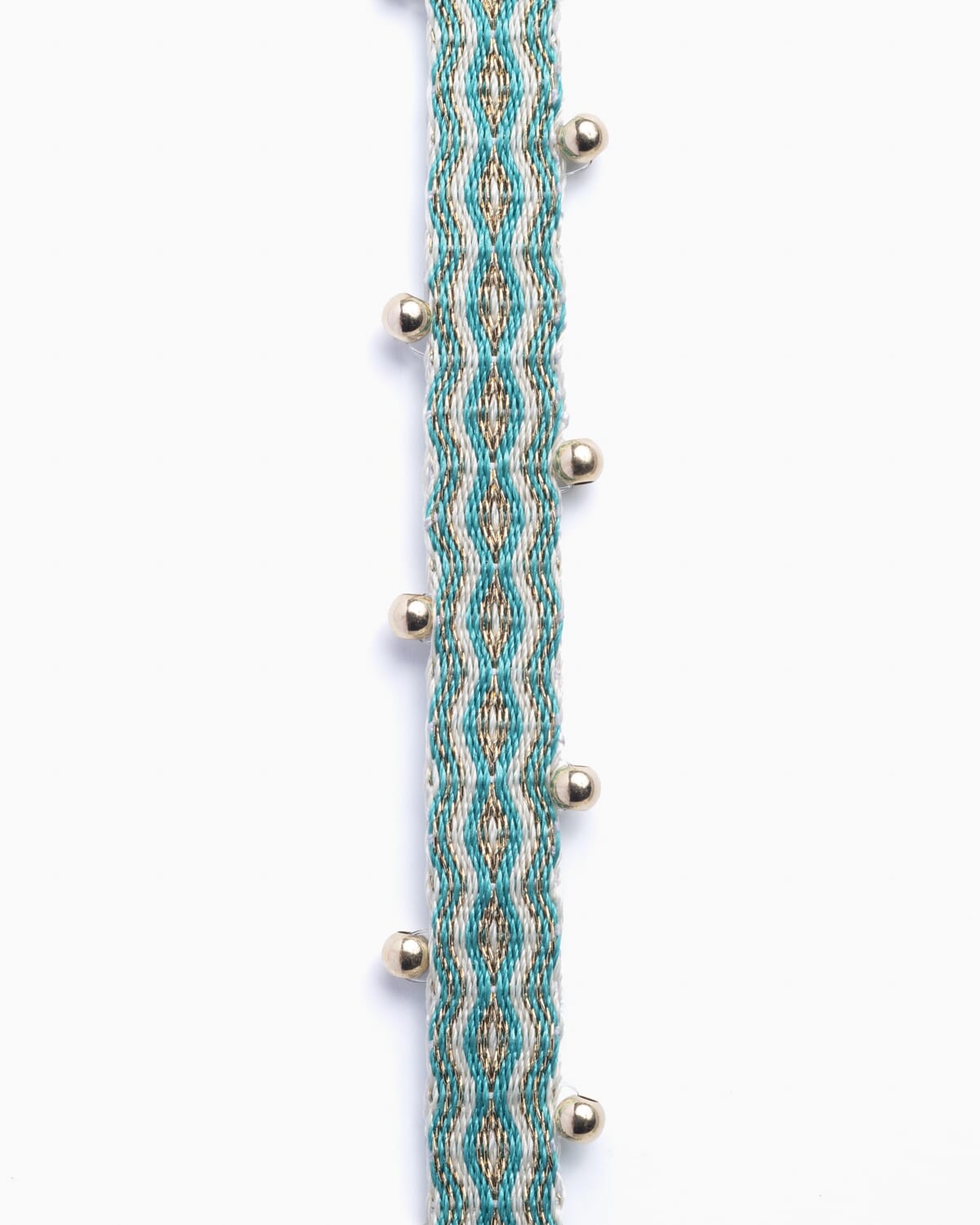 Choker tejido a mano en telar de tarjetas